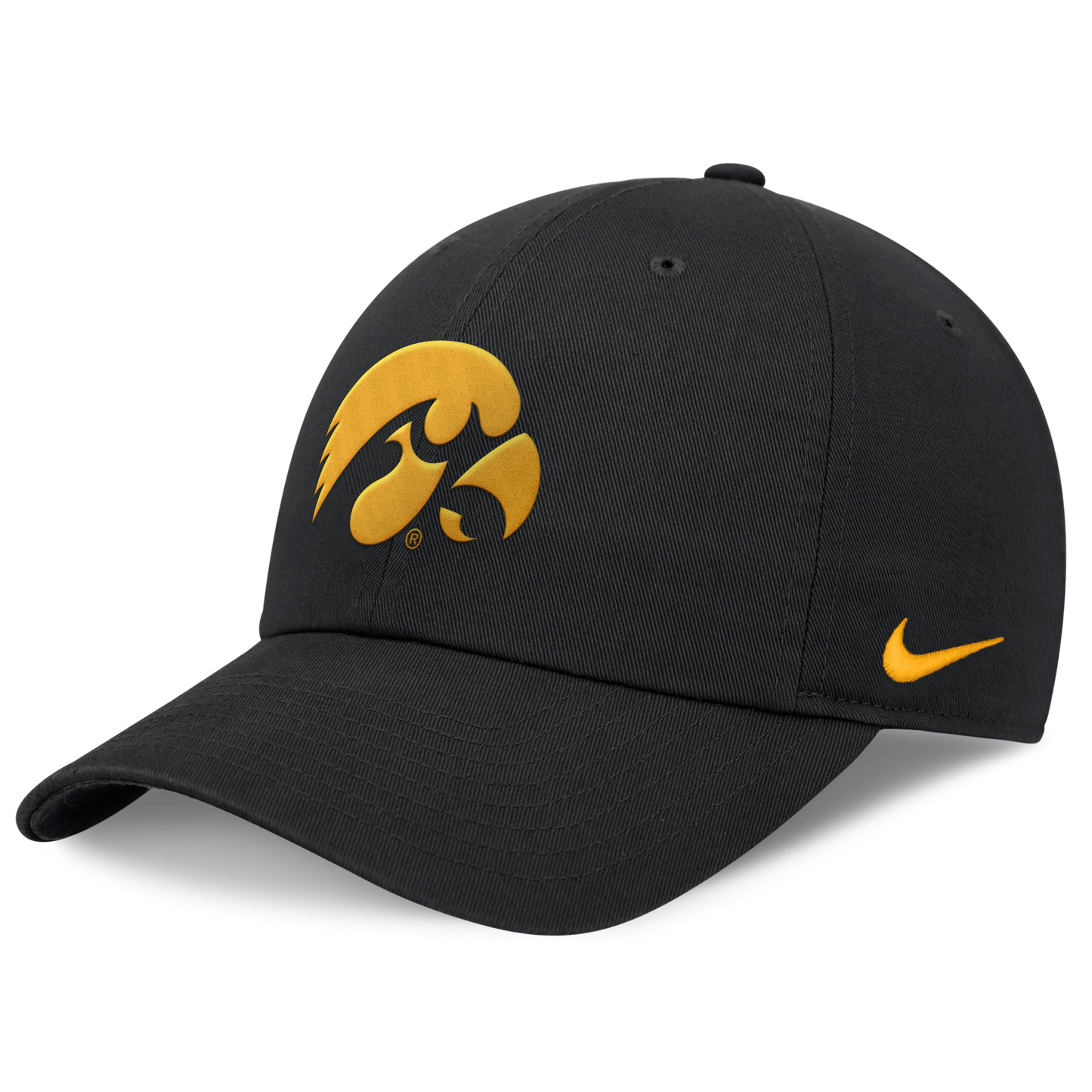 Iowa Hawkeyes Black Nike Club H86 Unstructured Adjustable Hat