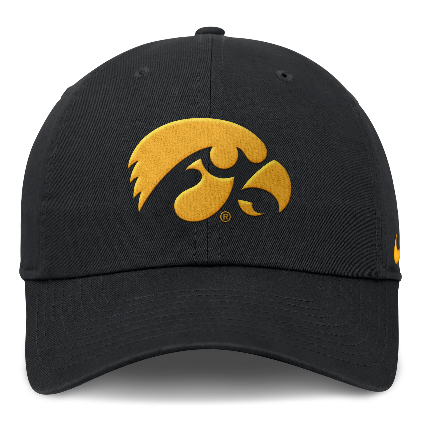 Iowa Hawkeyes Black Nike Club H86 Unstructured Adjustable Hat