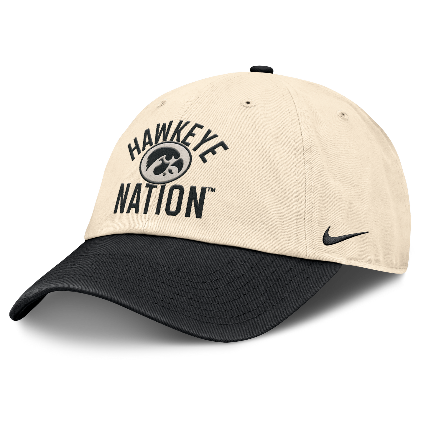 Iowa Hawkeyes Nike Unisex 2026 Primetime Natural 2-Tone Club Adjustable Hat - Natural