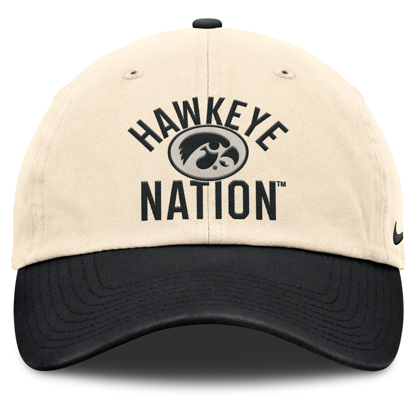 Iowa Hawkeyes Nike Unisex 2026 Primetime Natural 2-Tone Club Adjustable Hat - Natural