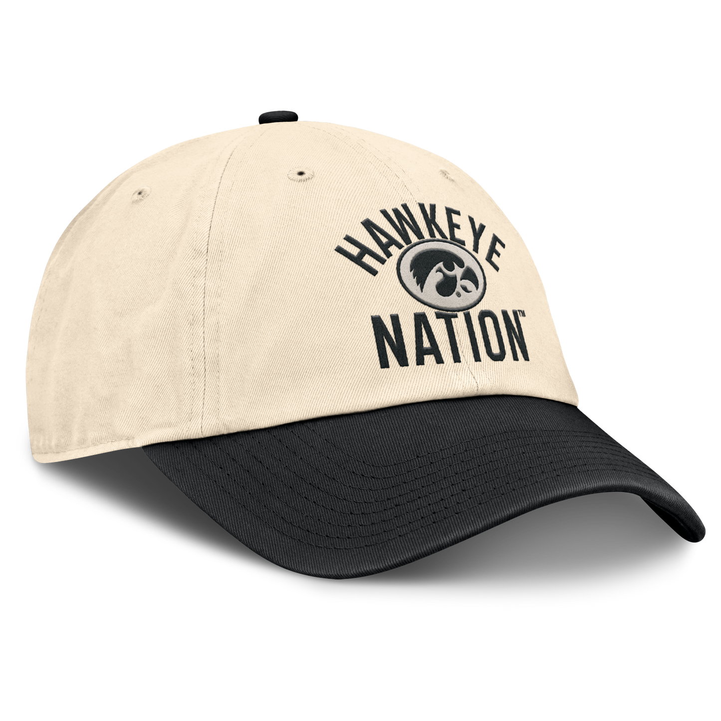 Iowa Hawkeyes Nike Unisex 2026 Primetime Natural 2-Tone Club Adjustable Hat - Natural