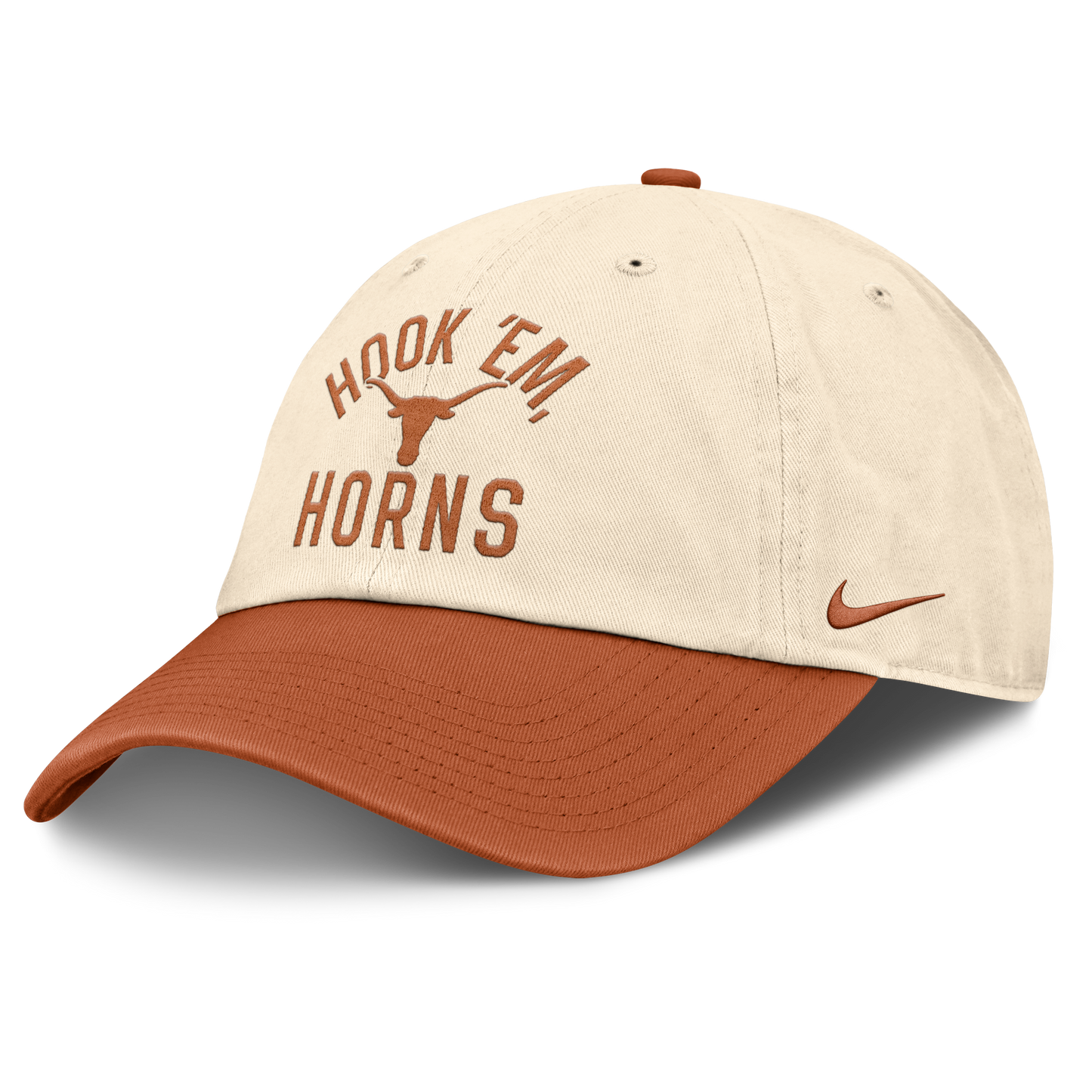 Texas Longhorns Nike Unisex 2026 Primetime Natural 2-Tone Club Adjustable Hat - Natural