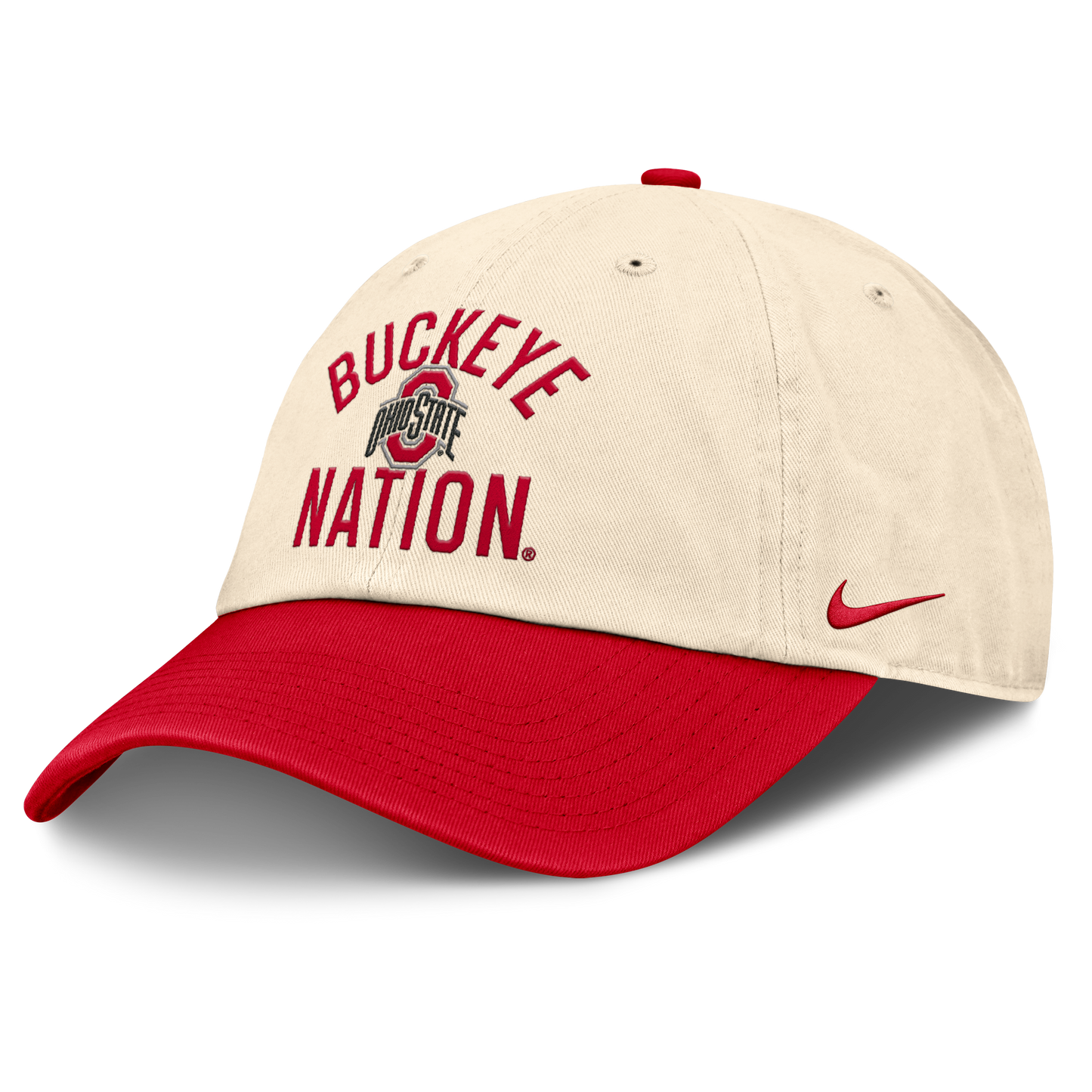 Ohio State Buckeyes Nike Unisex 2026 Primetime Natural 2-Tone Club Adjustable Hat - Natural