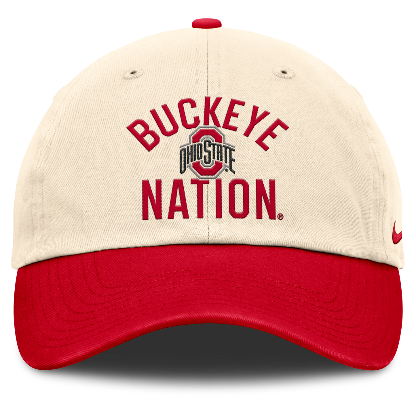 Ohio State Buckeyes Nike Unisex 2026 Primetime Natural 2-Tone Club Adjustable Hat - Natural