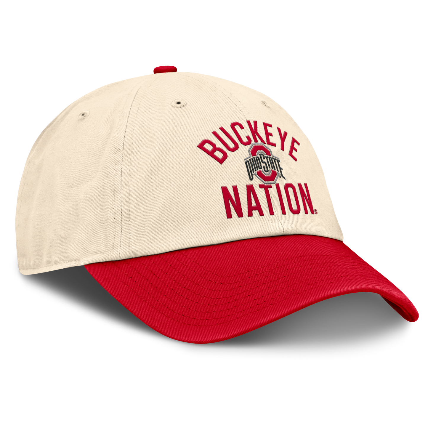 Ohio State Buckeyes Nike Unisex 2026 Primetime Natural 2-Tone Club Adjustable Hat - Natural