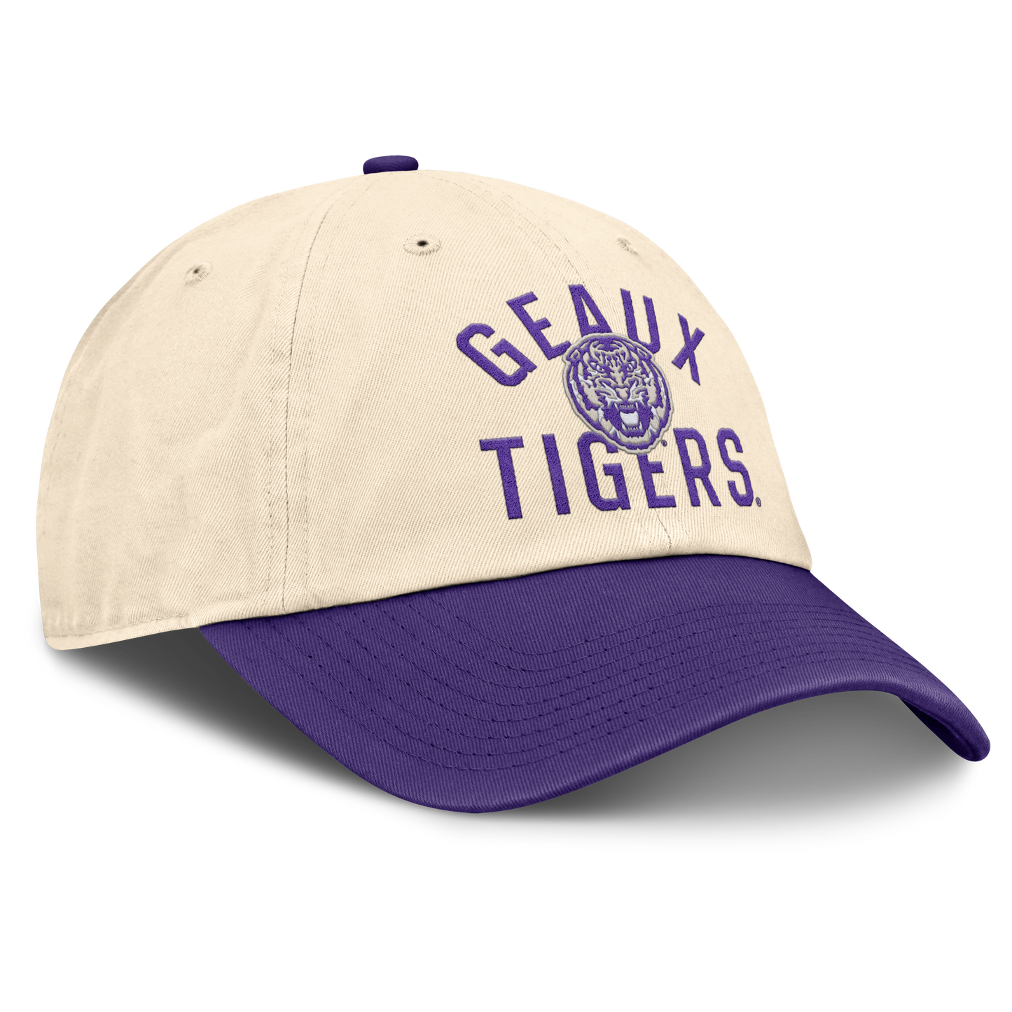 LSU Tigers Nike Unisex 2026 Primetime Natural 2-Tone Club Adjustable Hat - Natural