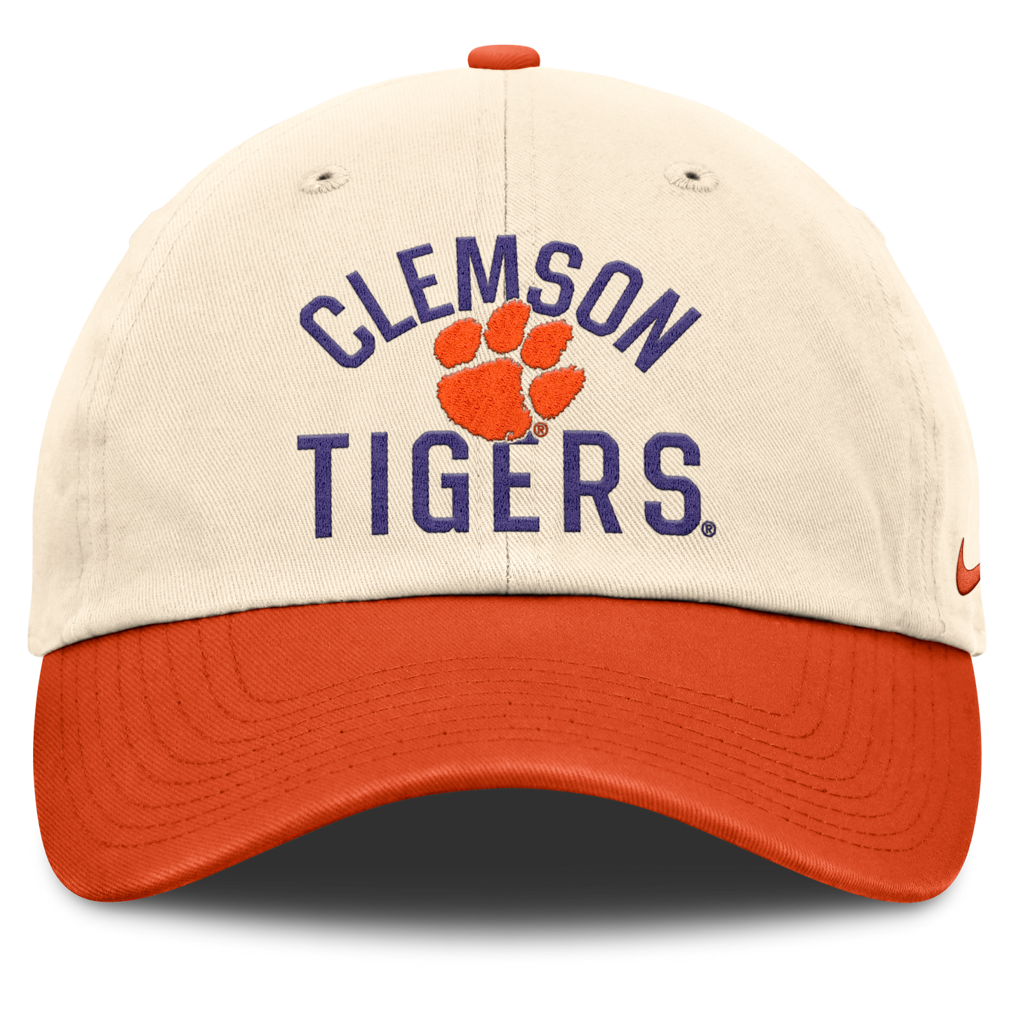Clemson Tigers Nike Unisex 2026 Primetime Natural 2-Tone Club Adjustable Hat - Natural