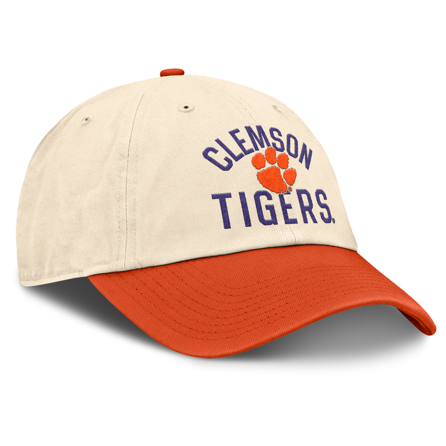 Clemson Tigers Nike Unisex 2026 Primetime Natural 2-Tone Club Adjustable Hat - Natural