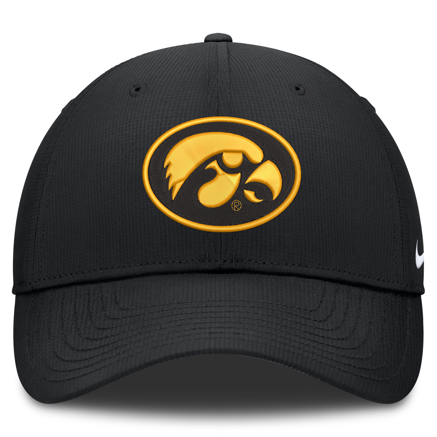 Iowa Hawkeyes Black Nike Club Performance Adjustable Hat-Alt Logo