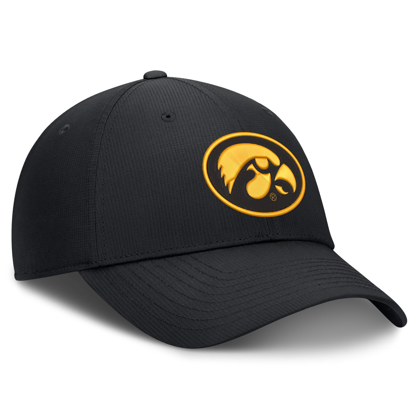 Iowa Hawkeyes Black Nike Club Performance Adjustable Hat-Alt Logo