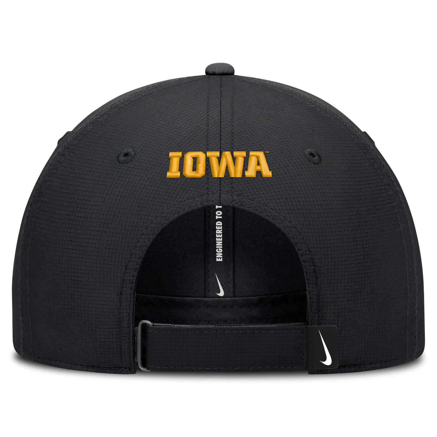 Iowa Hawkeyes Black Nike Club Performance Adjustable Hat-Alt Logo