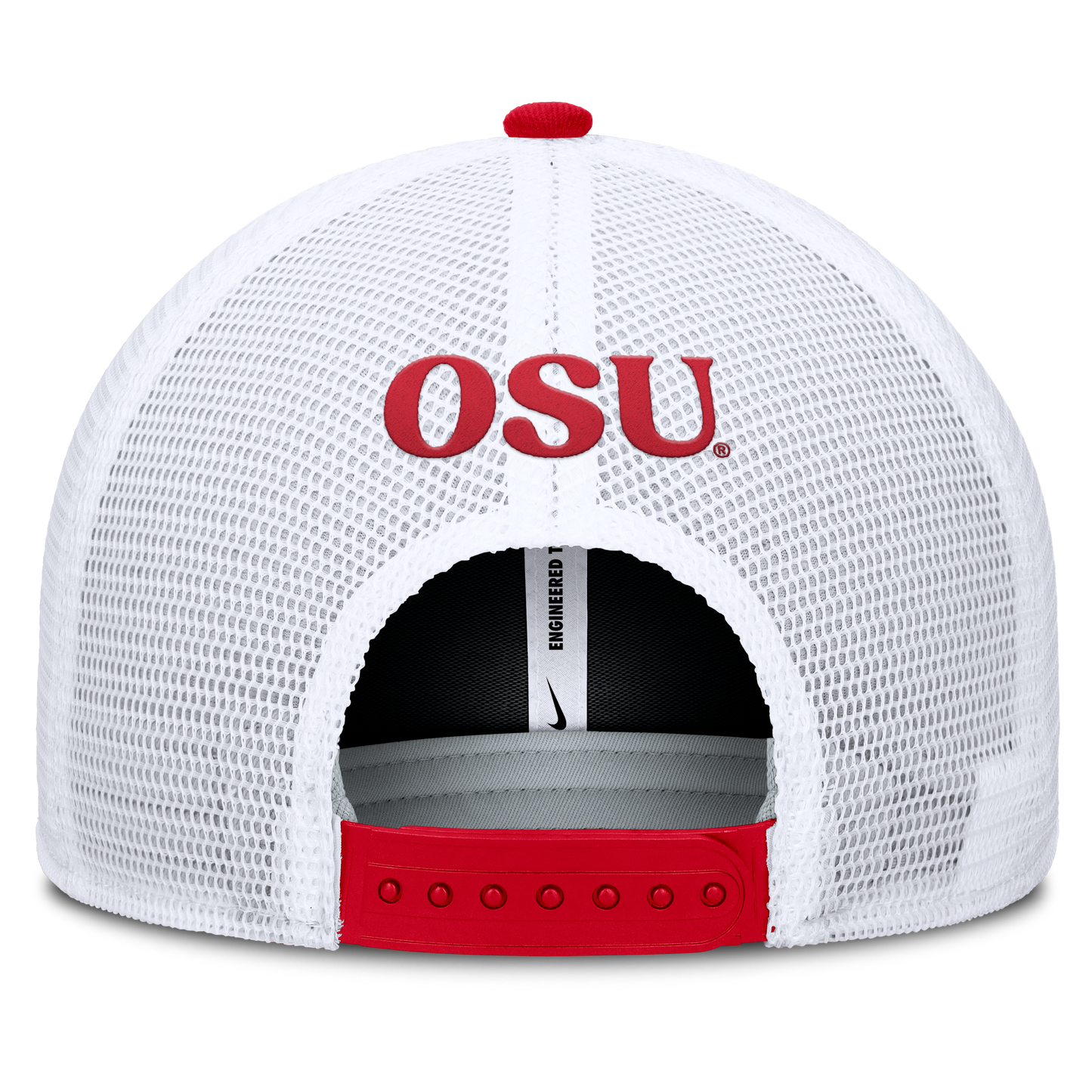 Ohio State Buckeyes Nike Rise Red Adjustable Snapback Trucker Hat