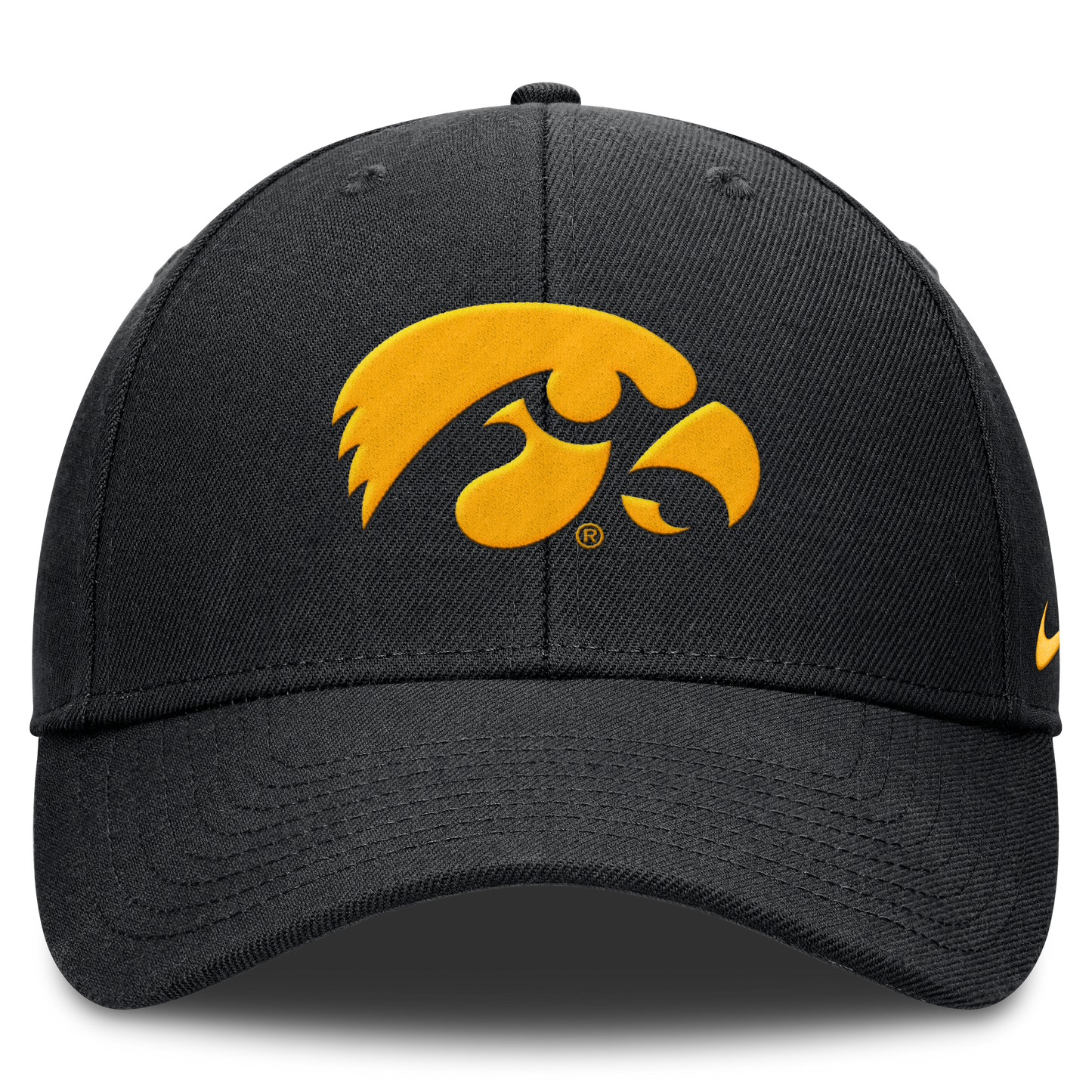 Iowa Hawkeyes Black Nike Rise Adjustable Hat