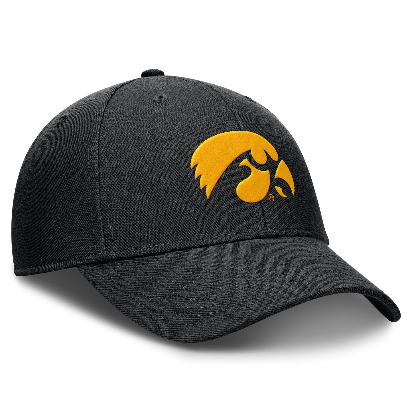 Iowa Hawkeyes Black Nike Rise Adjustable Hat