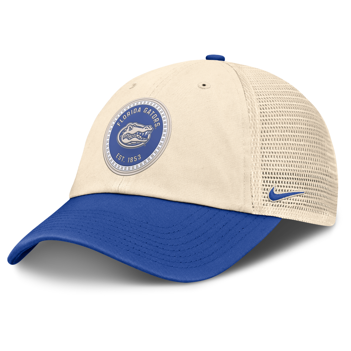 Men's Florida Gators Nike Club Primetime Unstructured Trucker Cap-Natural