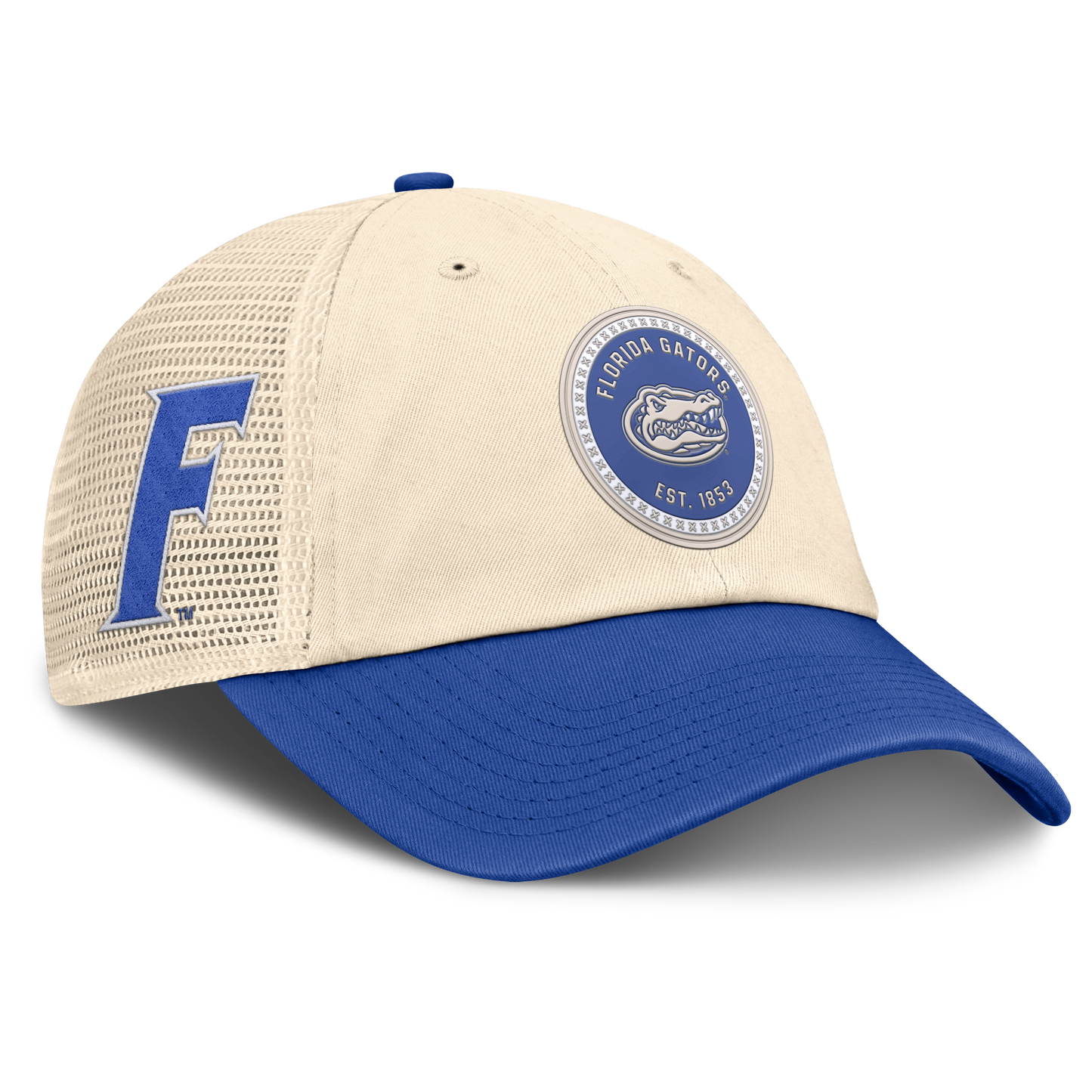 Men's Florida Gators Nike Club Primetime Unstructured Trucker Cap-Natural