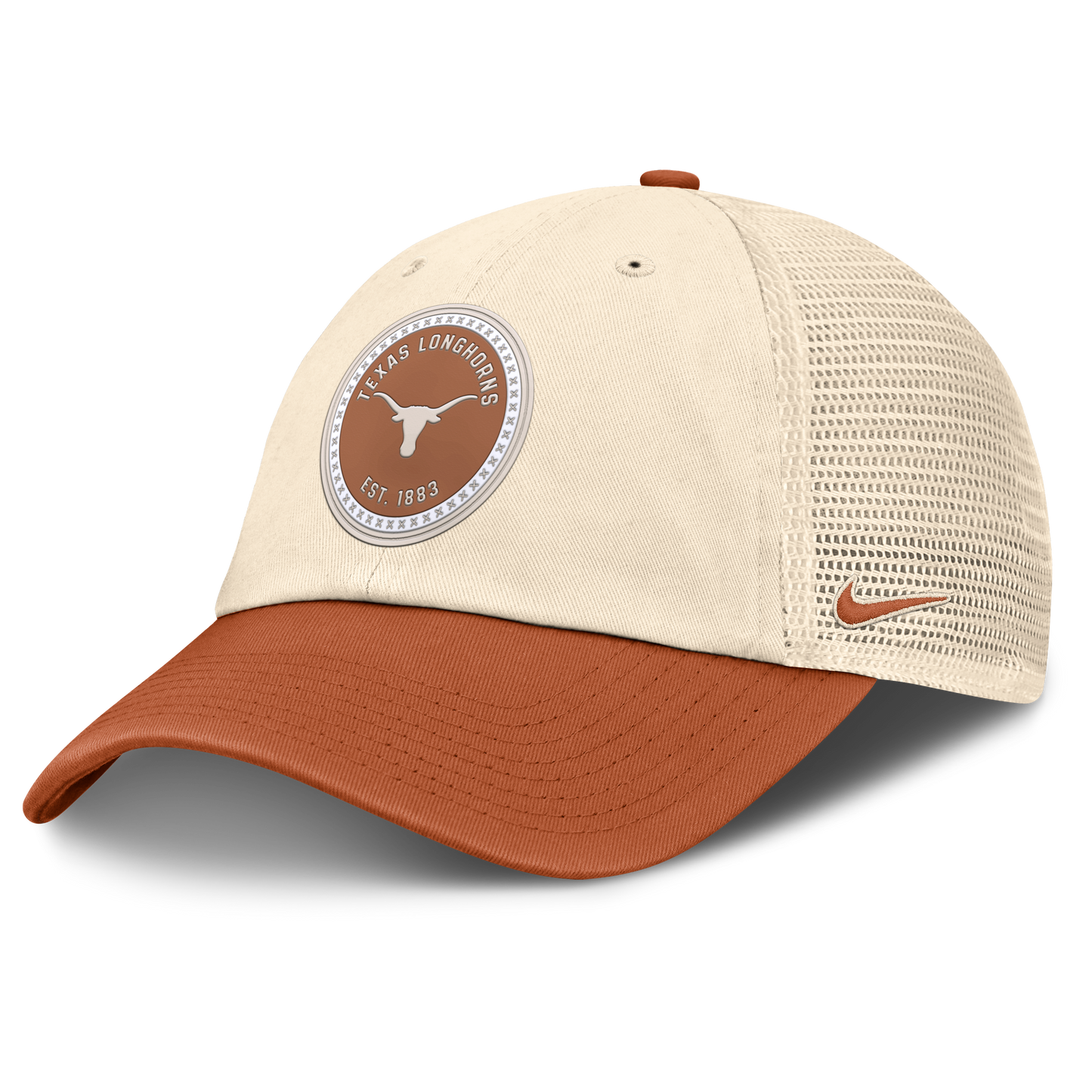 Men's Texas Longhorns Nike Club Primetime Unstructured Trucker Cap-Natural