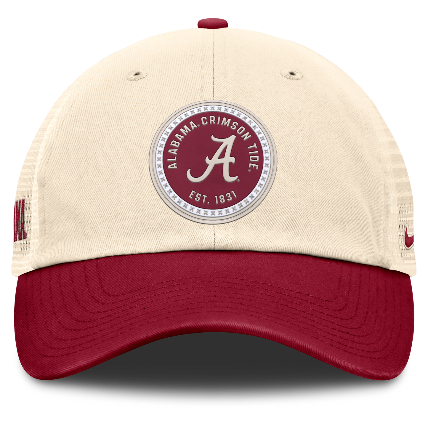 Men's Alabama Crimson Tide Nike Club Primetime Unstructured Trucker Cap-Natural