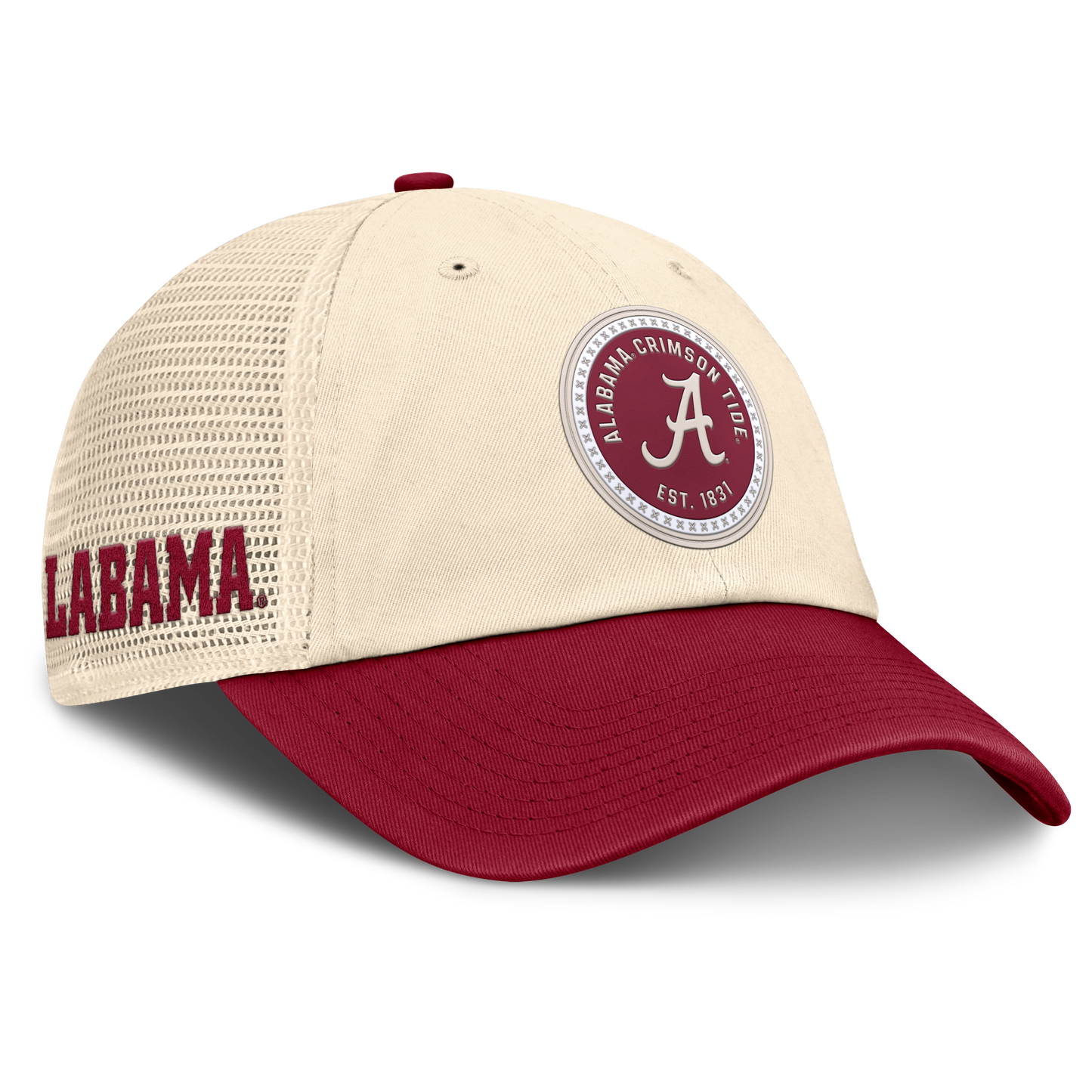 Men's Alabama Crimson Tide Nike Club Primetime Unstructured Trucker Cap-Natural