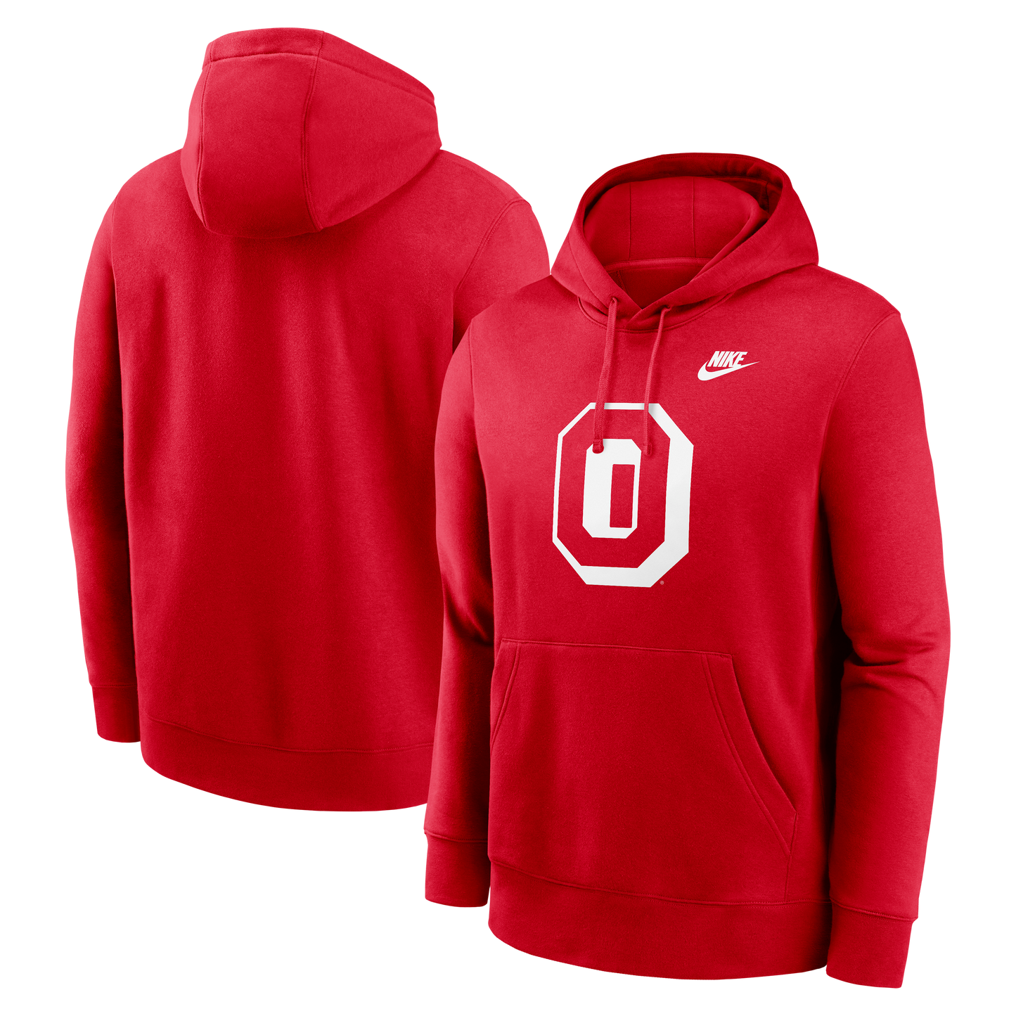 Men's Ohio State Buckeyes Nike Scarlet Legacy Primary Logo Fleece Hoodie