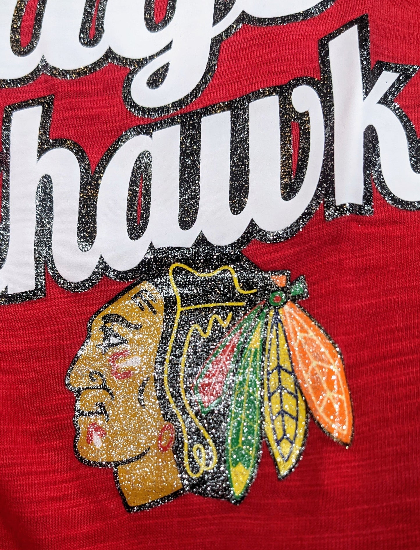 Women's Chicago Blackhawks Concepts Sport Red Formation Short Sleeve Tee