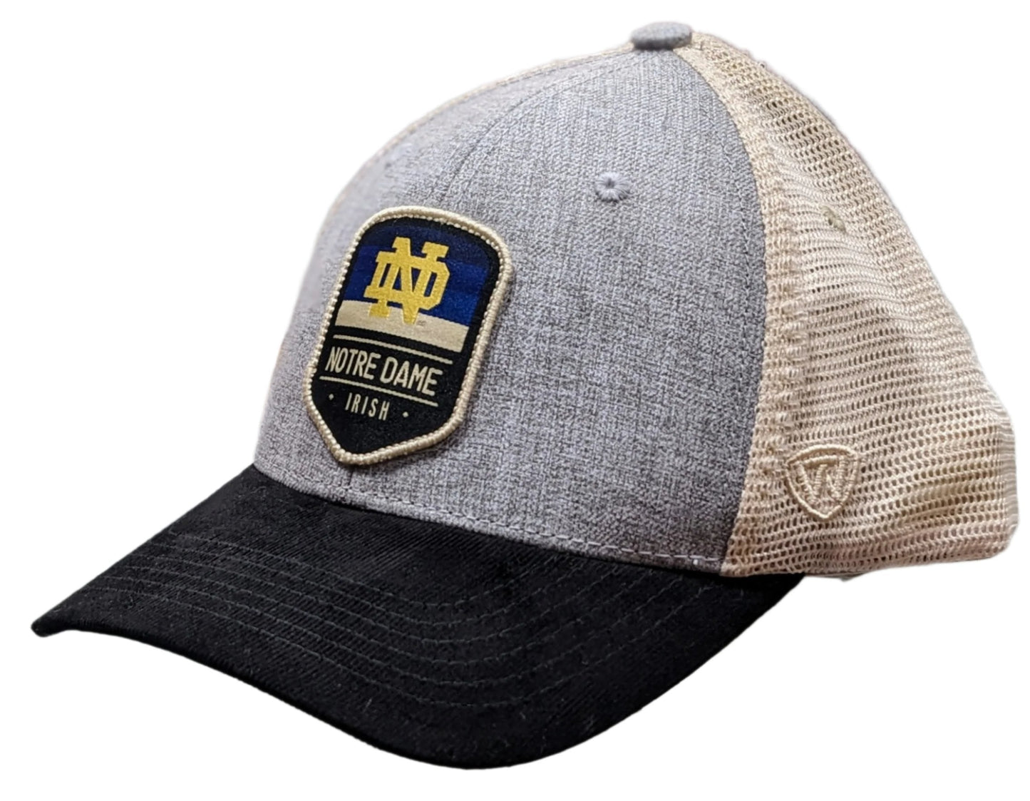 Notre Dame Fighting Irish Steel Heather Trucker Adjustable Top of the World Hat