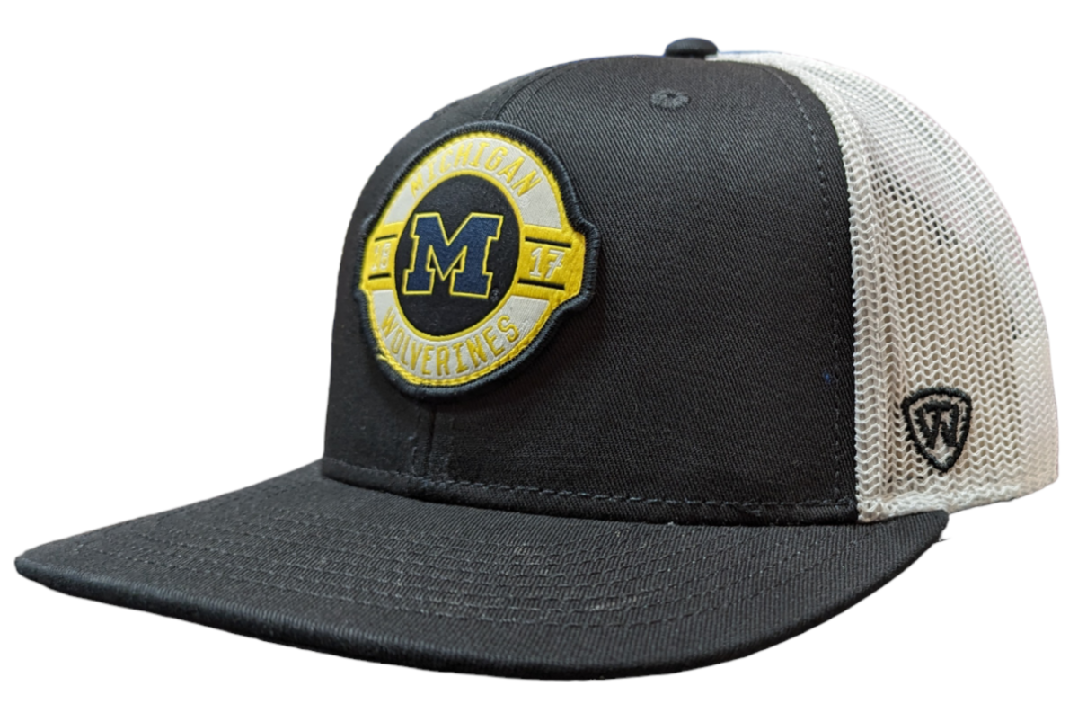 Michigan Wolverines NCAA Top Of The World Black/White Adjustable Trucker Hat