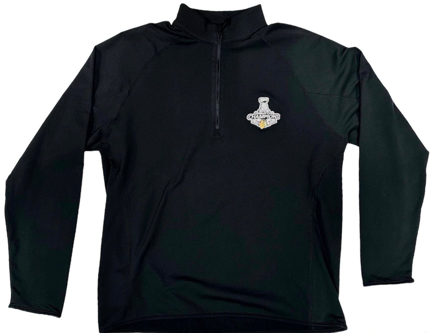 Men's Chicago Blackhawks 2015 Stanley Cup Champions Metro 1/4 Zip Jacket