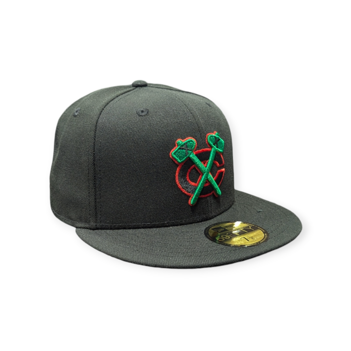 Chicago Blackhawks New Era Black Reverse OTC 59FIFTY Fitted Hat