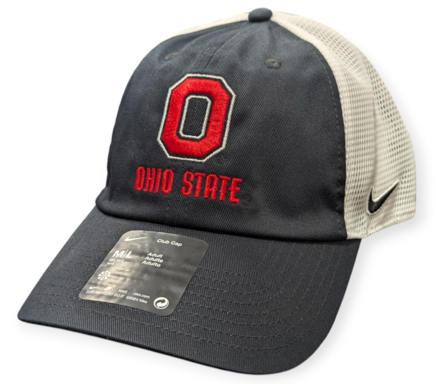 Ohio State Buckeyes Nike Black Unstructured Adjustable Trucker Hat