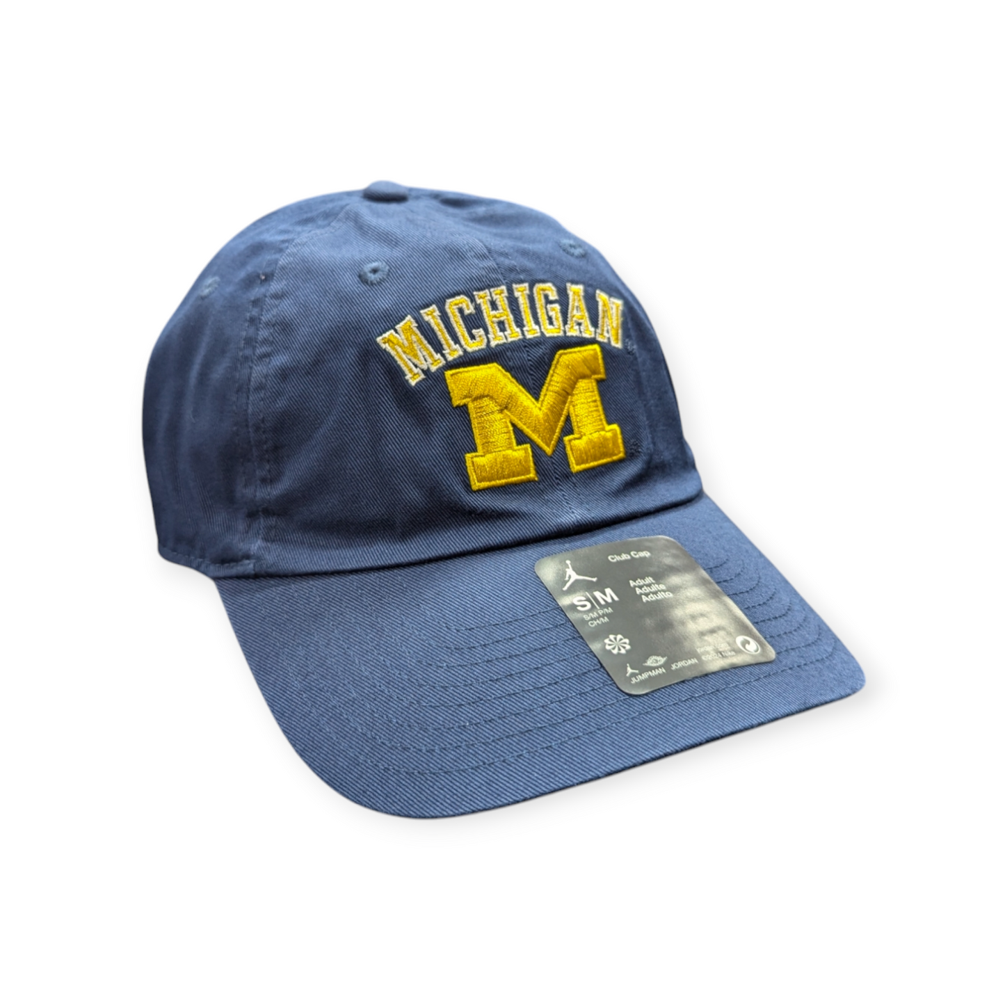Michigan Wolverines Nike Club Navy Dri-Fit Unstructured Adjustable Hat