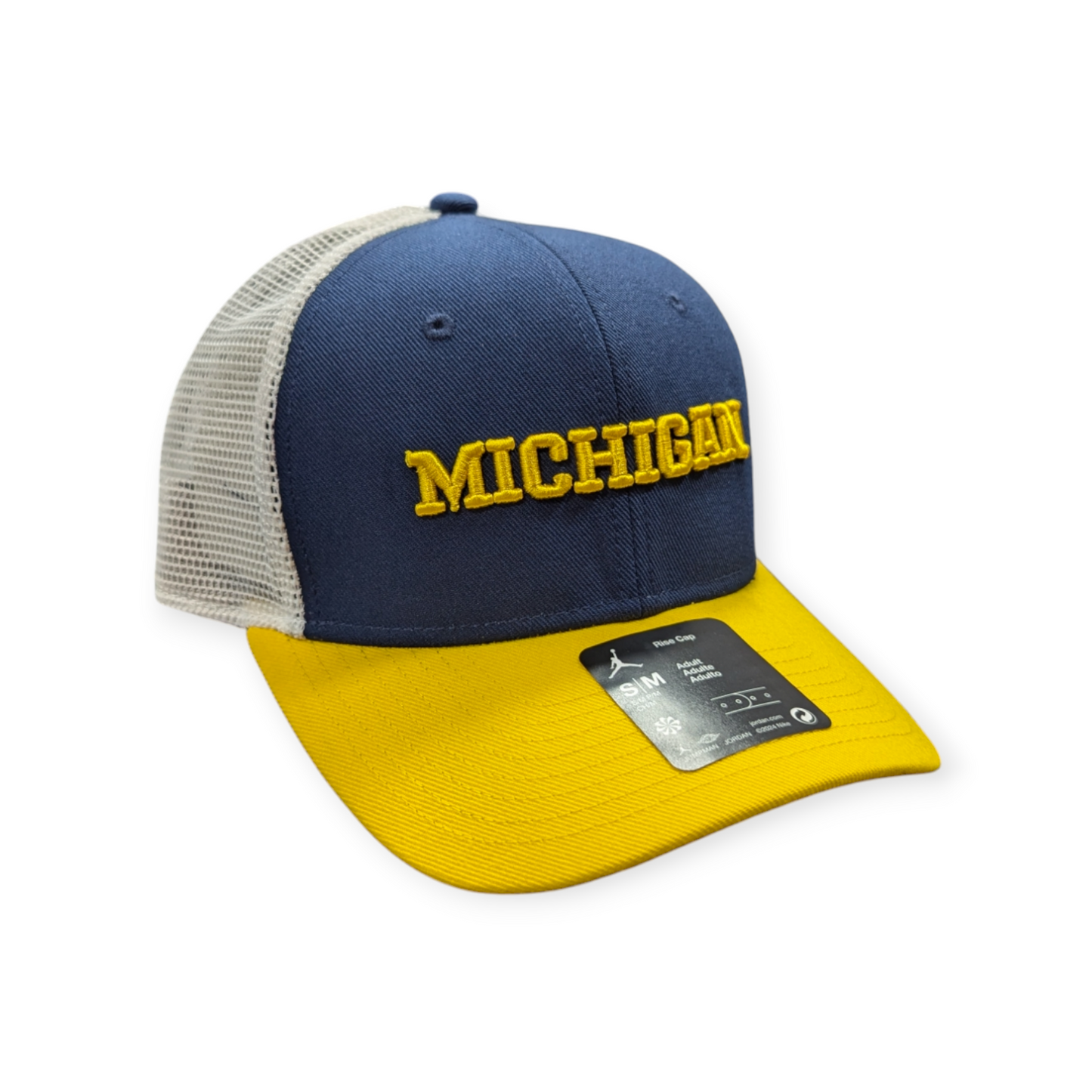 Michigan Wolverines Nike Navy Rise Trucker Adjustable Hat