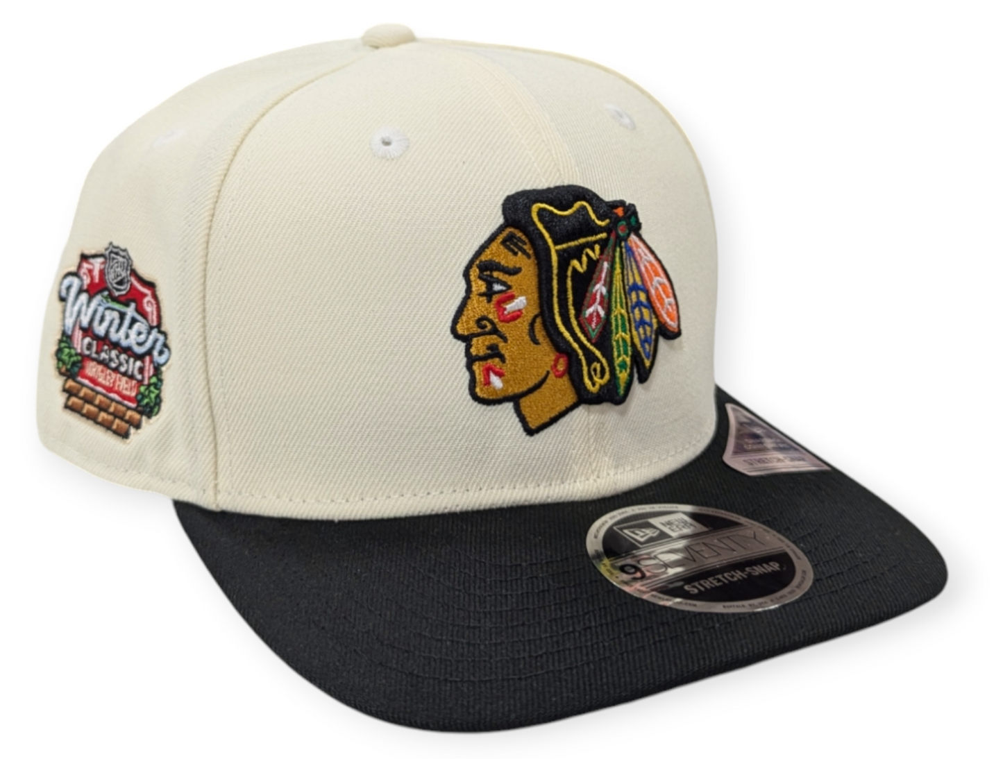 Men's Chicago Blackhawks New Era Chrome/Black 2025 Winter Classic 9SEVENTY Hat
