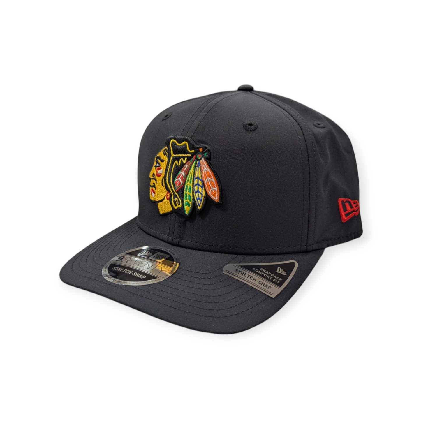Men's Chicago Blackhawks New Era Black 2025 Winter Classic Performance 9SEVENTY Trucker Hat