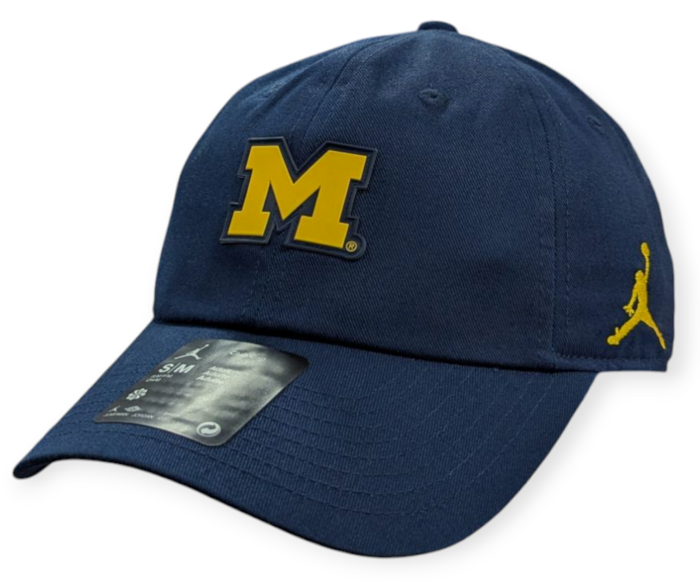 Michigan Wolverines Nike Club Primetime Navy Jumpman Slouch Adjustable Hat