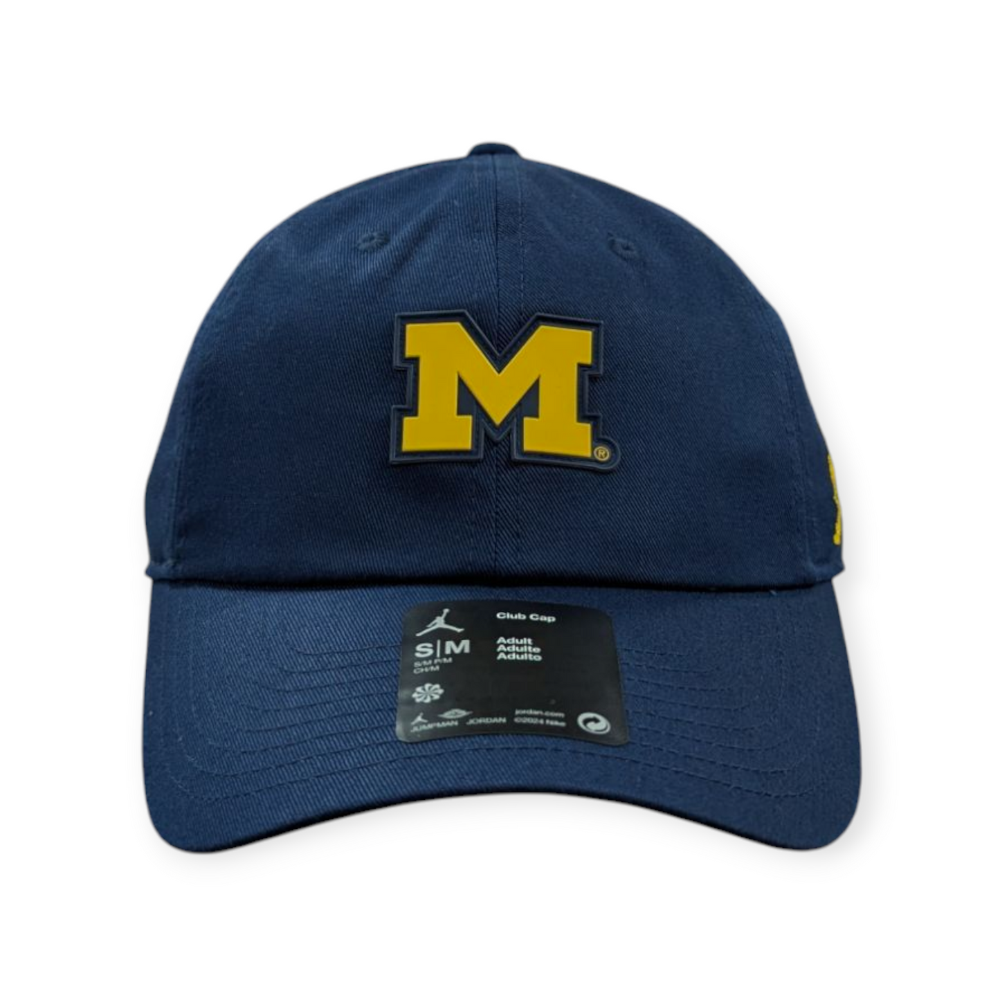 Michigan Wolverines Nike Club Primetime Navy Jumpman Slouch Adjustable Hat