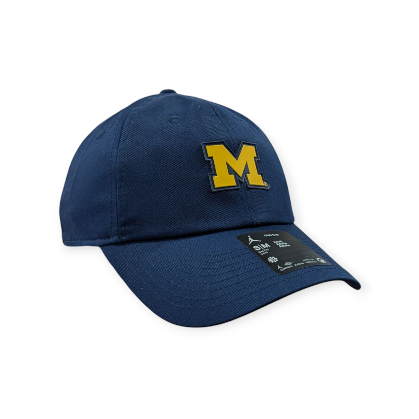 Michigan Wolverines Nike Club Primetime Navy Jumpman Slouch Adjustable Hat