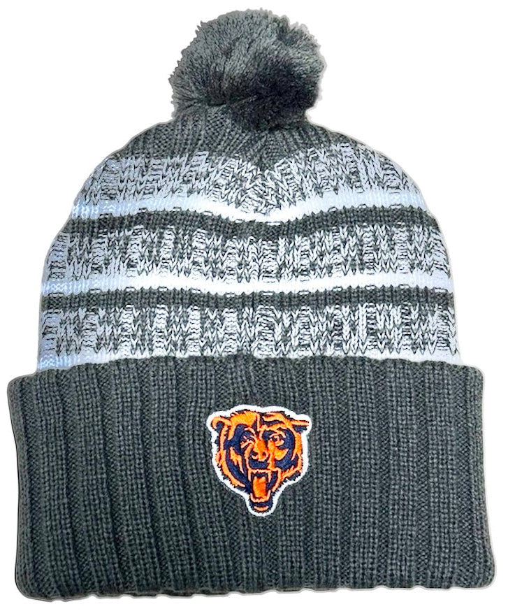 Chicago Bears 47 Brand Charcoal Bearhead Good.Better.Best Cuffed Pom Knit Hat