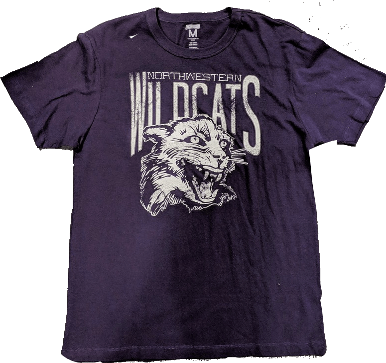 Tailgate Men's Northwestern Wildcats Mascot Honors Purple T-Shirt