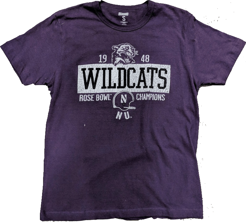 Tailgate Men's Northwestern Wildcats 1948 Rose Bowl Champions Purple T-Shirt