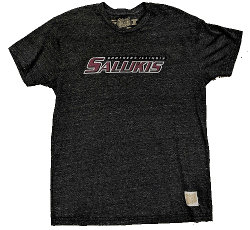 Men's NCAA Southern Illinois Salukis Retro Brand Charcoal TriBlend Tee