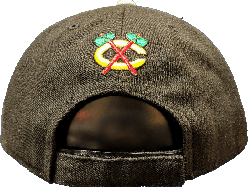 NHL Chicago Blackhawks New Era League 2 Heather Black/Heather Gray 9FORTY Adjustable Hat
