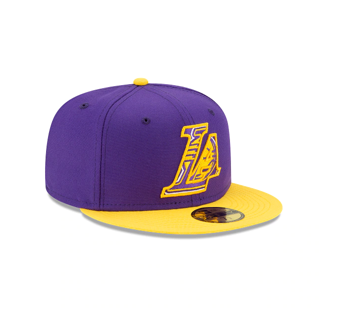 Men's Los Angeles Lakers NBA 2021 Draft New Era Purple and Gold 59FIFTY Fitted Hat