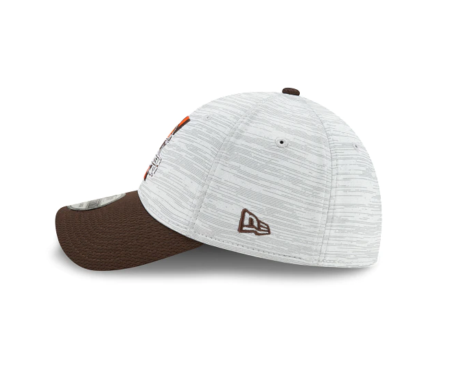 Cleveland Browns 2021 Training Camp On Field Gray/Brown New Era 39THIRTY Flex Fit Hat