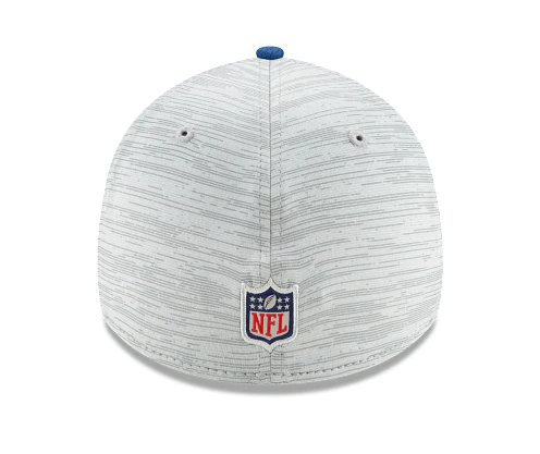 Indianapolis Colts 2021 Training Camp On Field Gray/Royal New Era 39THIRTY Flex Fit Hat
