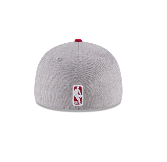 Men's Chicago Bulls 2 Tone Heather Gray And Red Authentic Collection On Field Low Crown Game 59FIFTY Fitted Hat