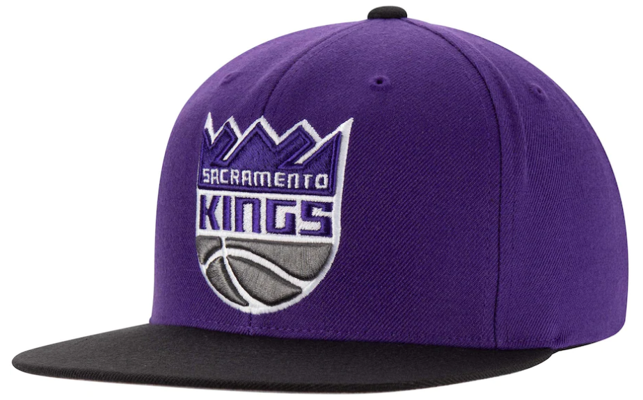 Men's Mitchell & Ness Purple/Black Sacramento Kings Two-Tone Wool Snapback Hat