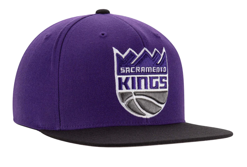 Men's Mitchell & Ness Purple/Black Sacramento Kings Two-Tone Wool Snapback Hat