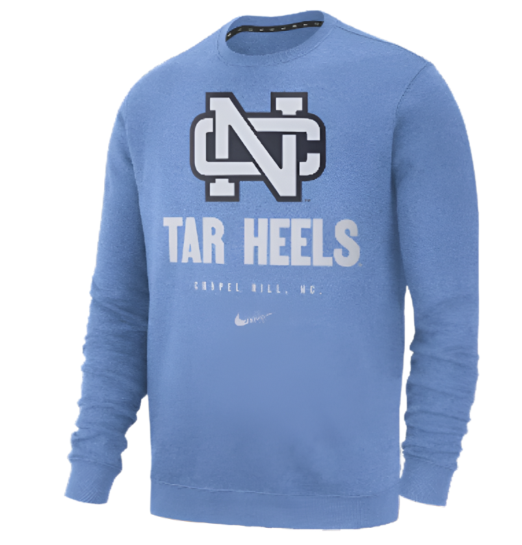 Men's North Carolina Tar Heels Nike College Vault Club Crew Neck Sweatshirt