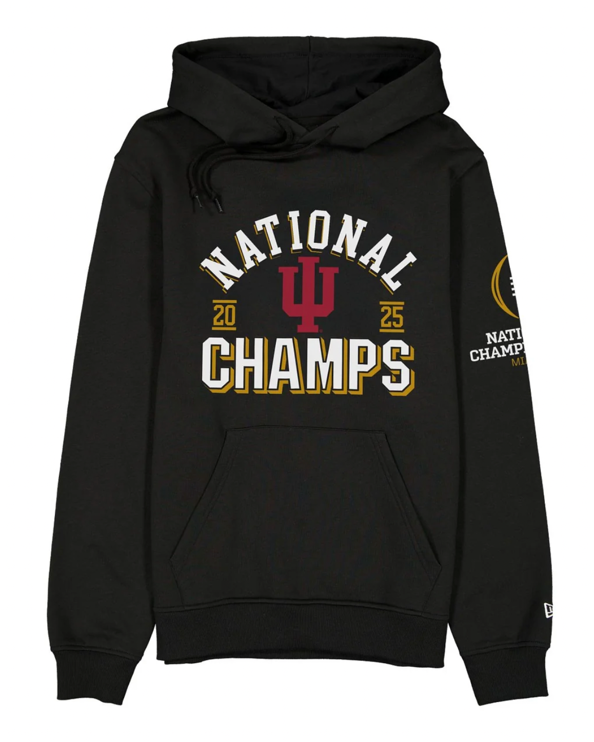 Men's Indiana Hoosiers 2025-26 National Champions Black Hoodie By New Era